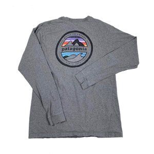 Patagonia Shirts - Patagonia Gray Long Sleeve Graphic Tee Shirt S Patagonia Shirts - Patagonia Gray Long Sleeve Graphic Tee Shirt S